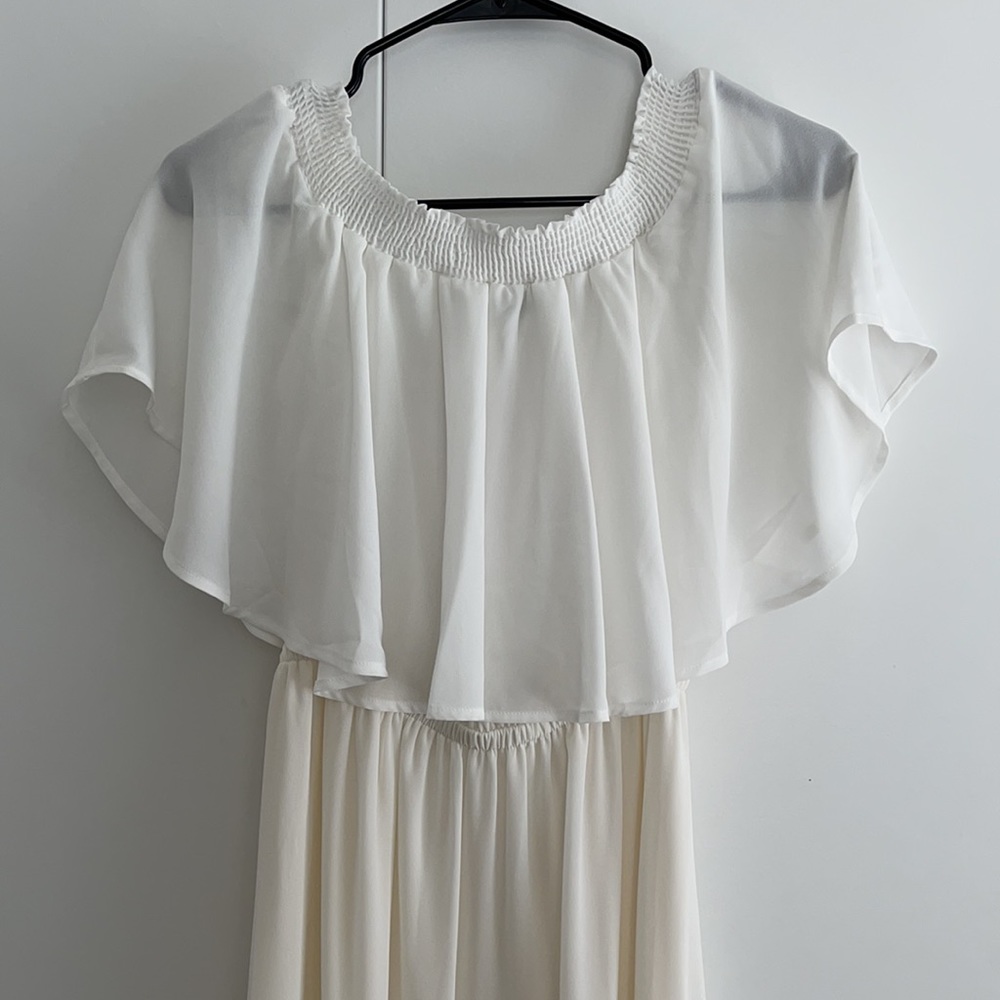 Show me your mumu white off the shoulder long dress - Picture 2 of 3